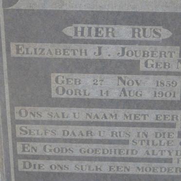 JOUBERT Elizabeth J. 1859-1901