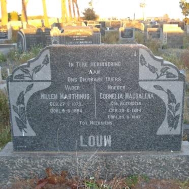 LOUW Willem Marthinus 1879-1954 &amp; Cornelia Magdalena KLEINGELD 1884-1947