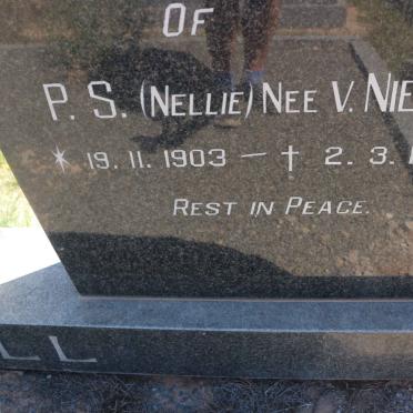 MASKELL Wilfred Joseph 1894-1976 &amp; P.S. V. NIEKERK 1903-1992