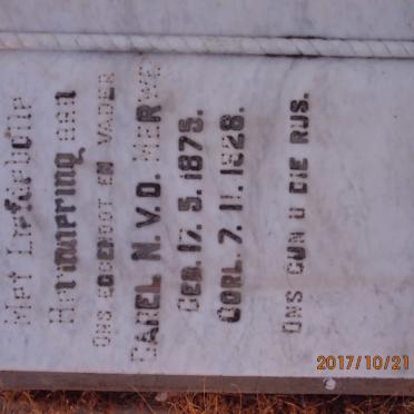 MERWE Carel N., v.d. 1875-1928