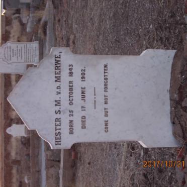 MERWE Hester S.M., v.d. 1843-1902