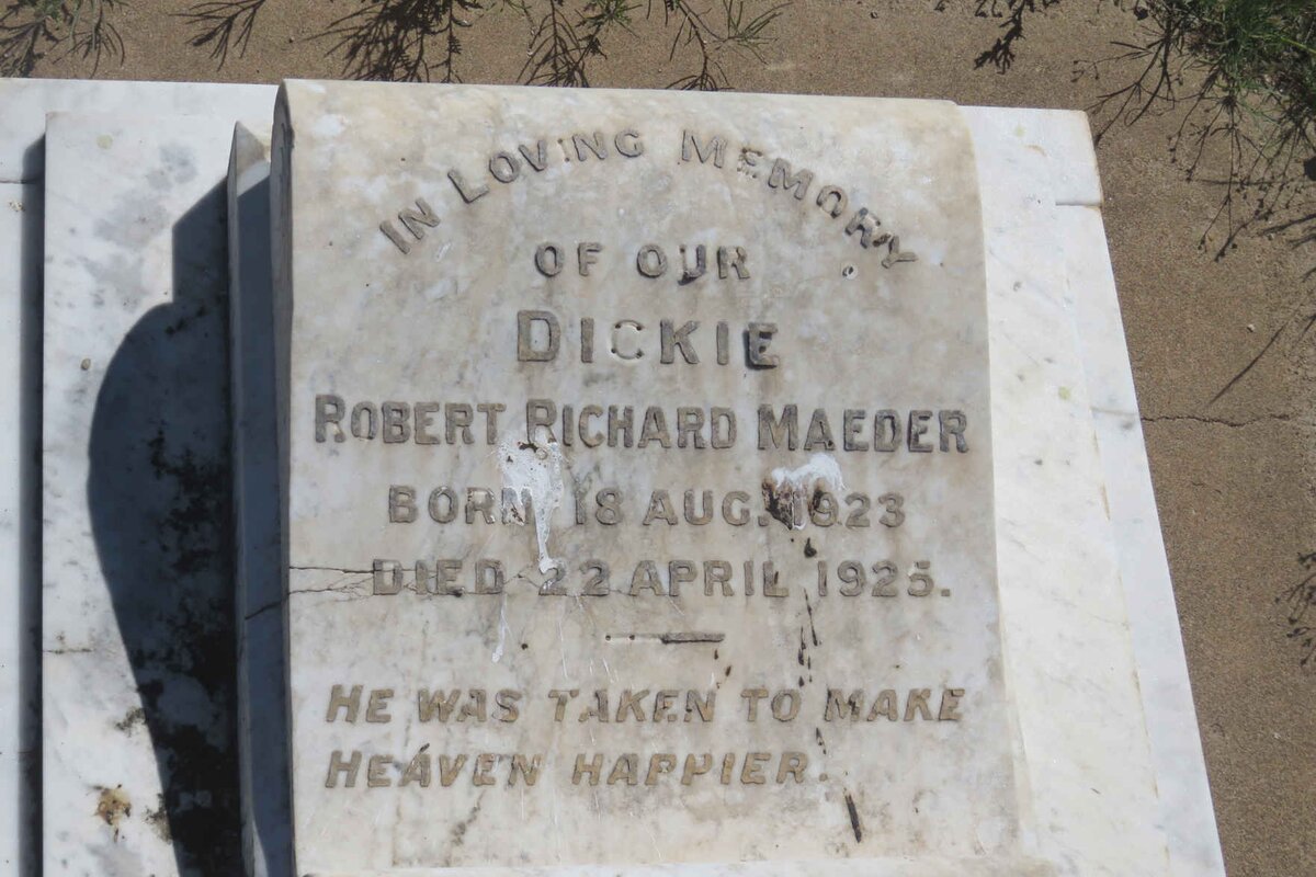MAEDER Robert Richard 1923-1925