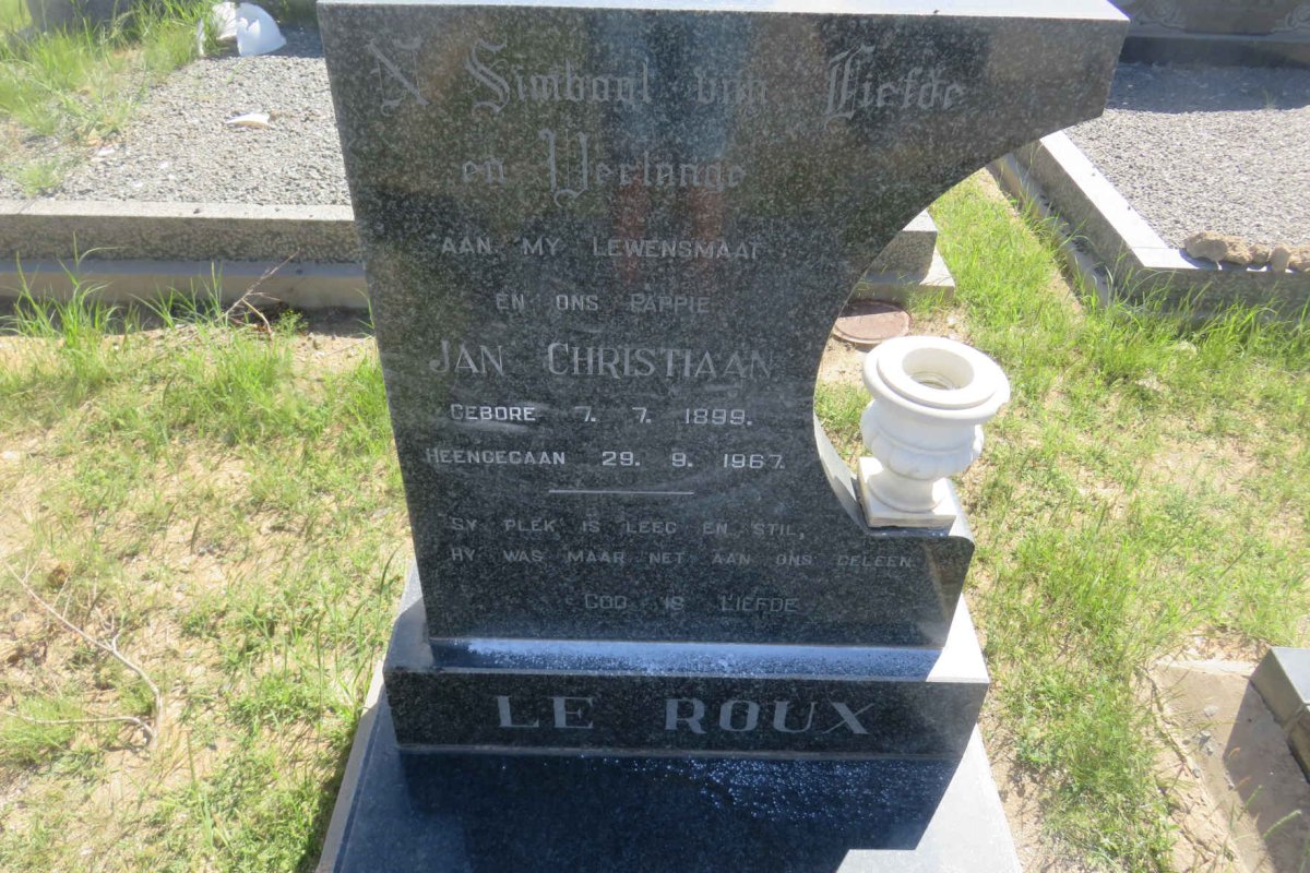 ROUX Jan Christiaan, le 1899-1967