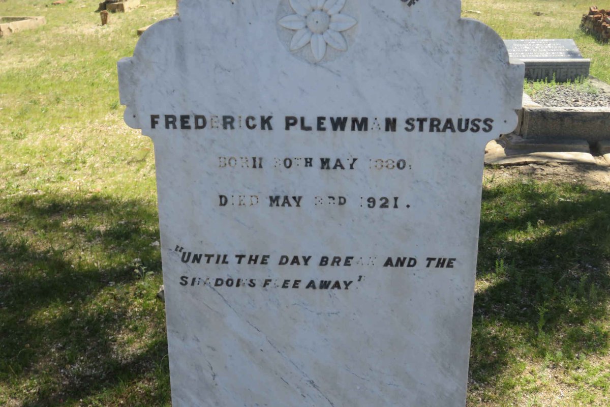 STRAUSS Frederick Plewman 1880-1921