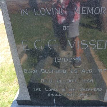 VISSER E.G.C. nee BEDFORD 1877-1969