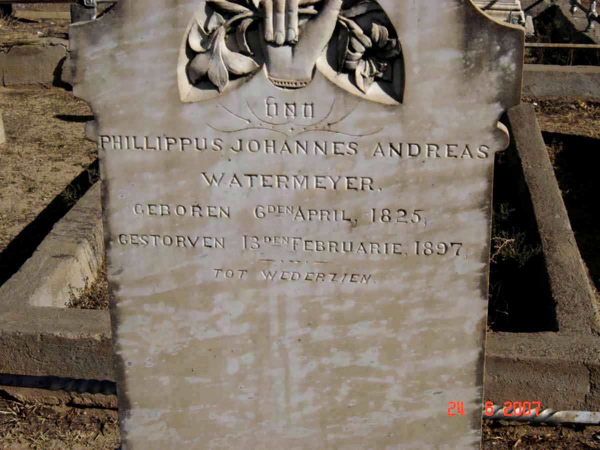 WATERMEYER Philippus Johannes Andreas 1825-1897