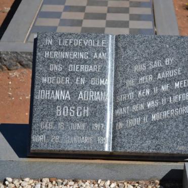BOSCH Johanna Adriana 1917-1991