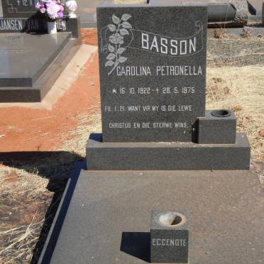 BASSON Carolina Petronella 1922-1975