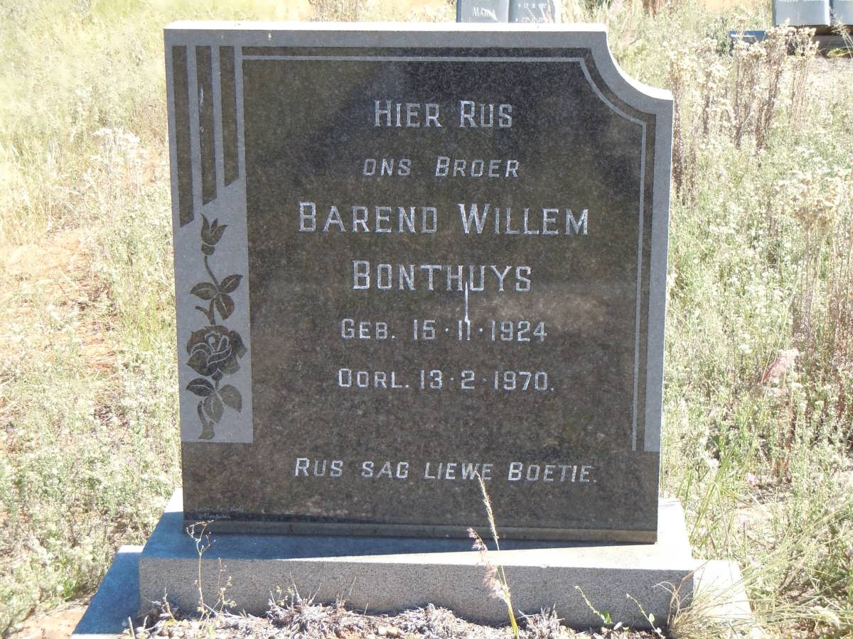 BONTHUYS Barend Willem 1924-1970