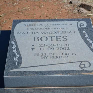 BOTES Martha Magdalena E. 1920-2002