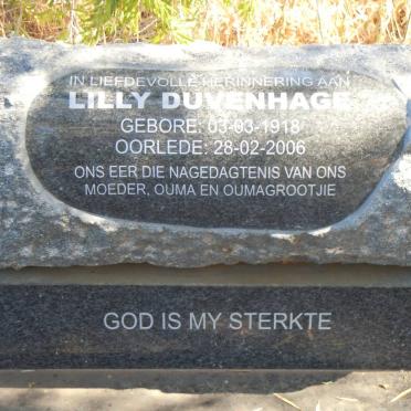 DUVENHAGE Lilly 1918-2006