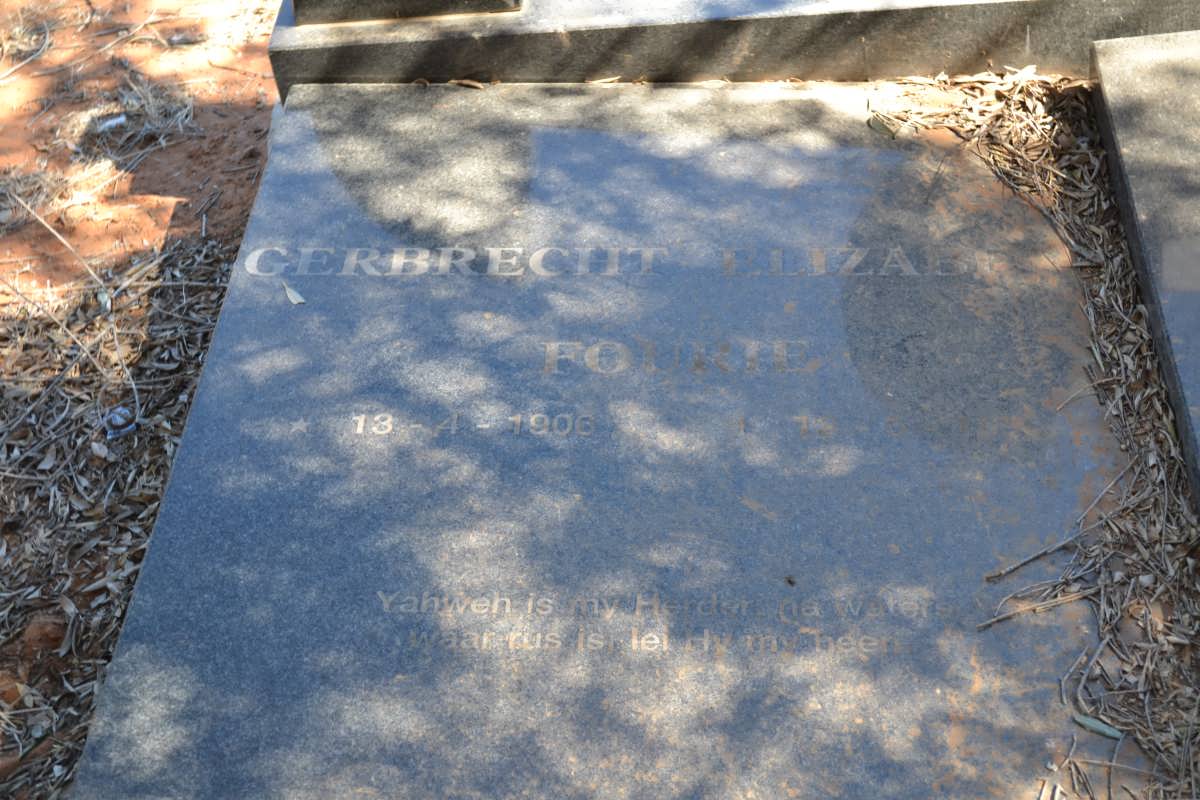 FOURIE Gerbrecht Elizabeth 1906-19??