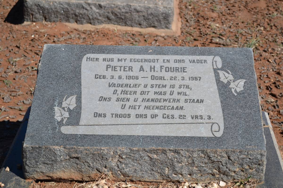 FOURIE Pieter A.H. 1906-1957