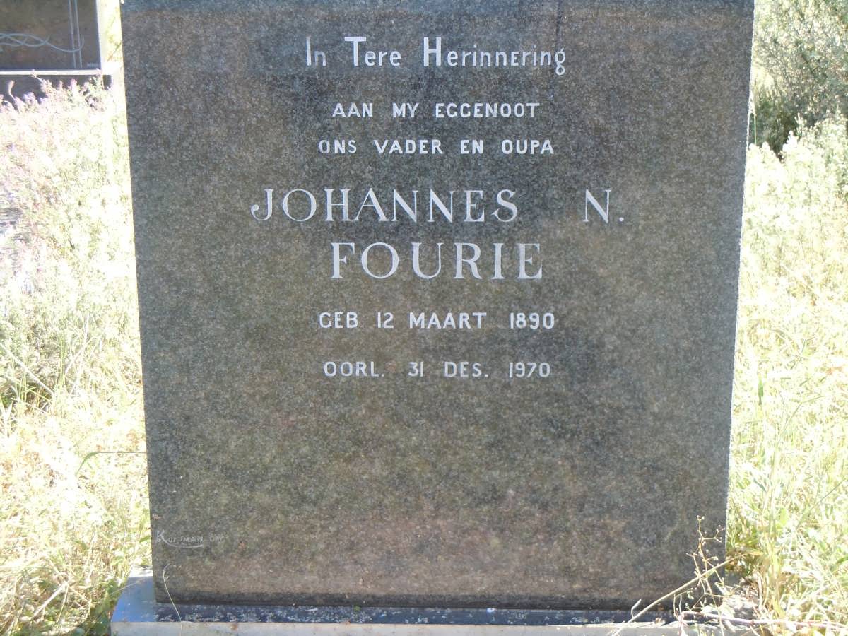 FOURIE Johannes N. 1890-1970