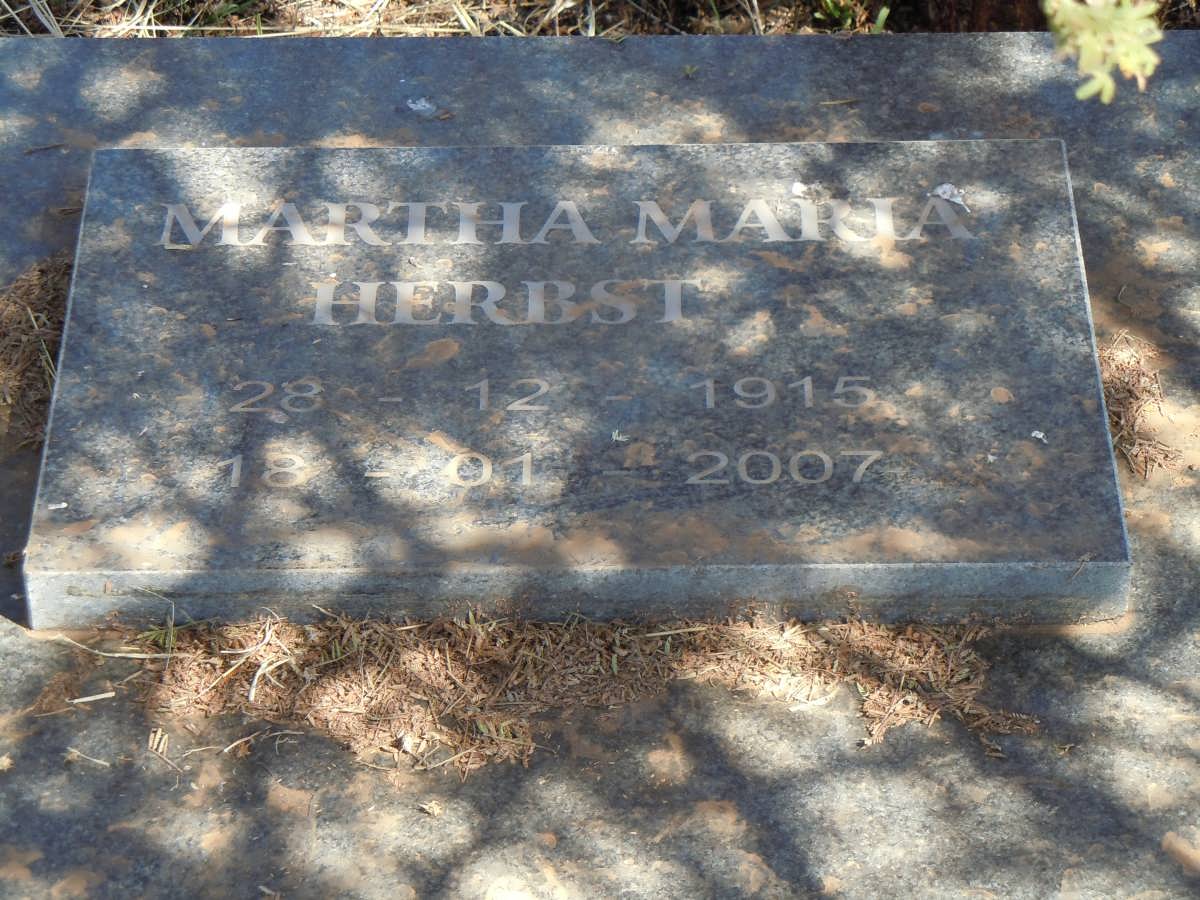 HERBST Martha Maria 1915-2007