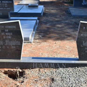 HAMMAN Johan Jurgens 1924-1993 &amp; Lidia Magdalena 1934-