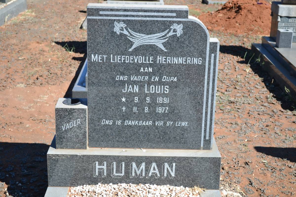 HUMAN Jan Louis 1891-1977