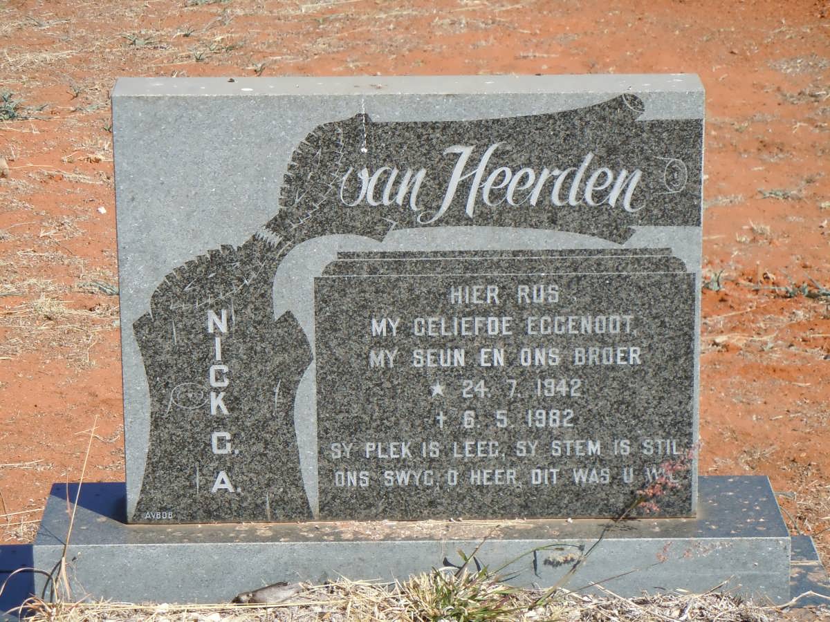 HEERDEN Nick C.A., van 1942-1982