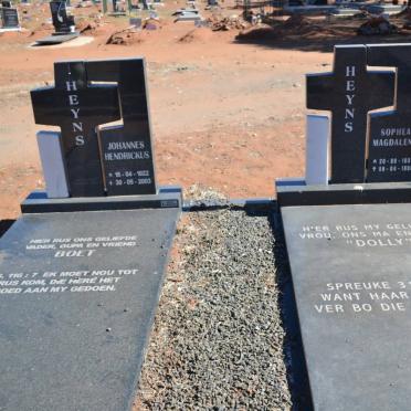 HEYNS Johannes Hendrickus 1922-2003 &amp; Sophea Magdalena 1936-1998