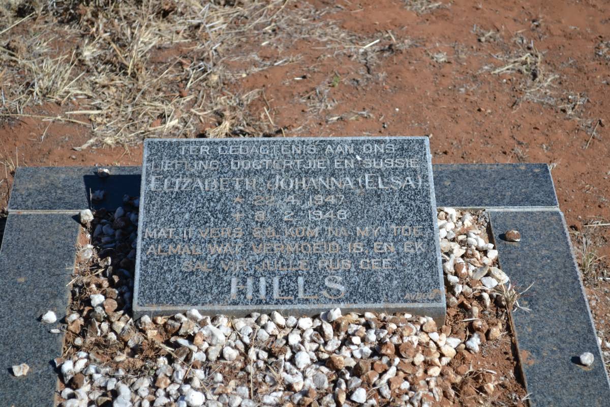 HILLS Elizabeth Johanna 1947-1948