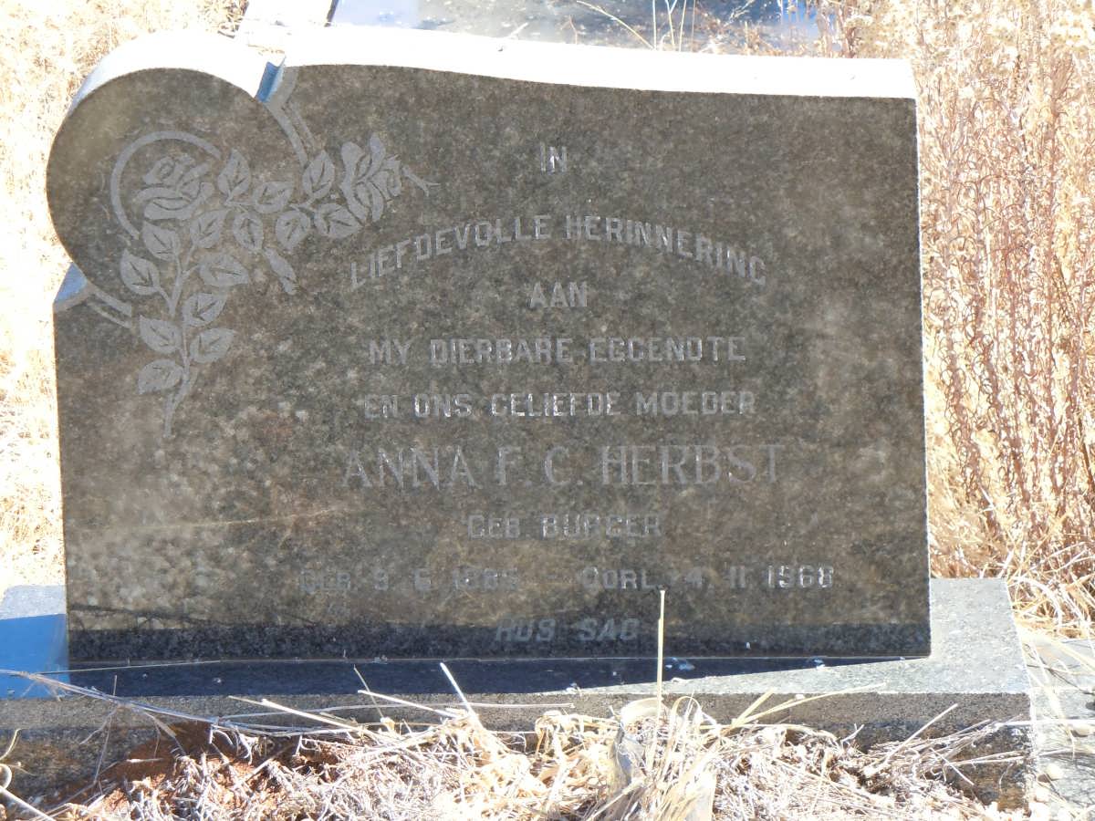 HERBST Anna F.C. nee BURGER 1885-1968