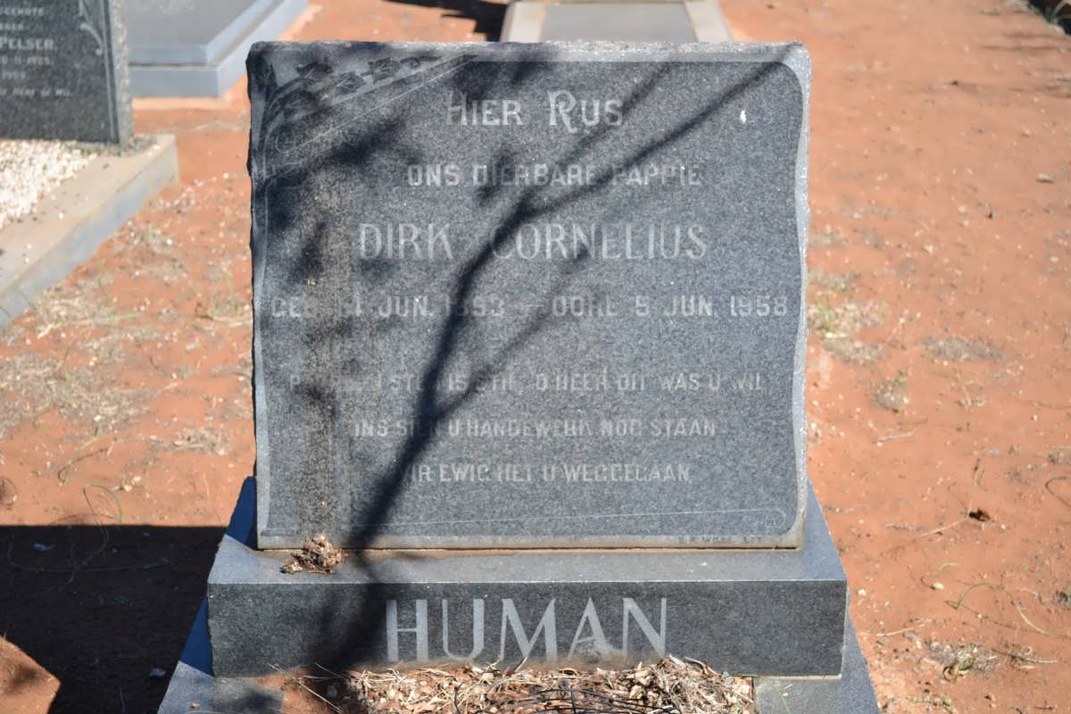 HUMAN Dirk Cornelius 1893-1958