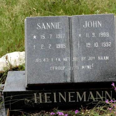 HEINEMANN John 1909-1992 &amp; Sannie 1917-1985