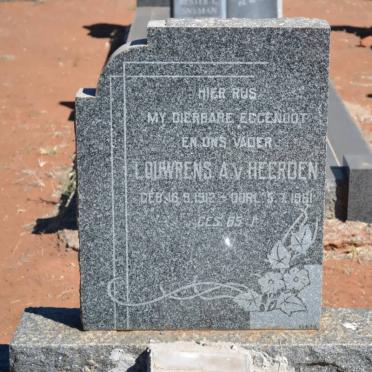 HEERDEN Louwrens A., v. 1912-1961