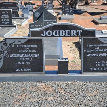 JOUBERT Andries Hermanus 1932-2000 &amp; Hester Helena Maria 1937-