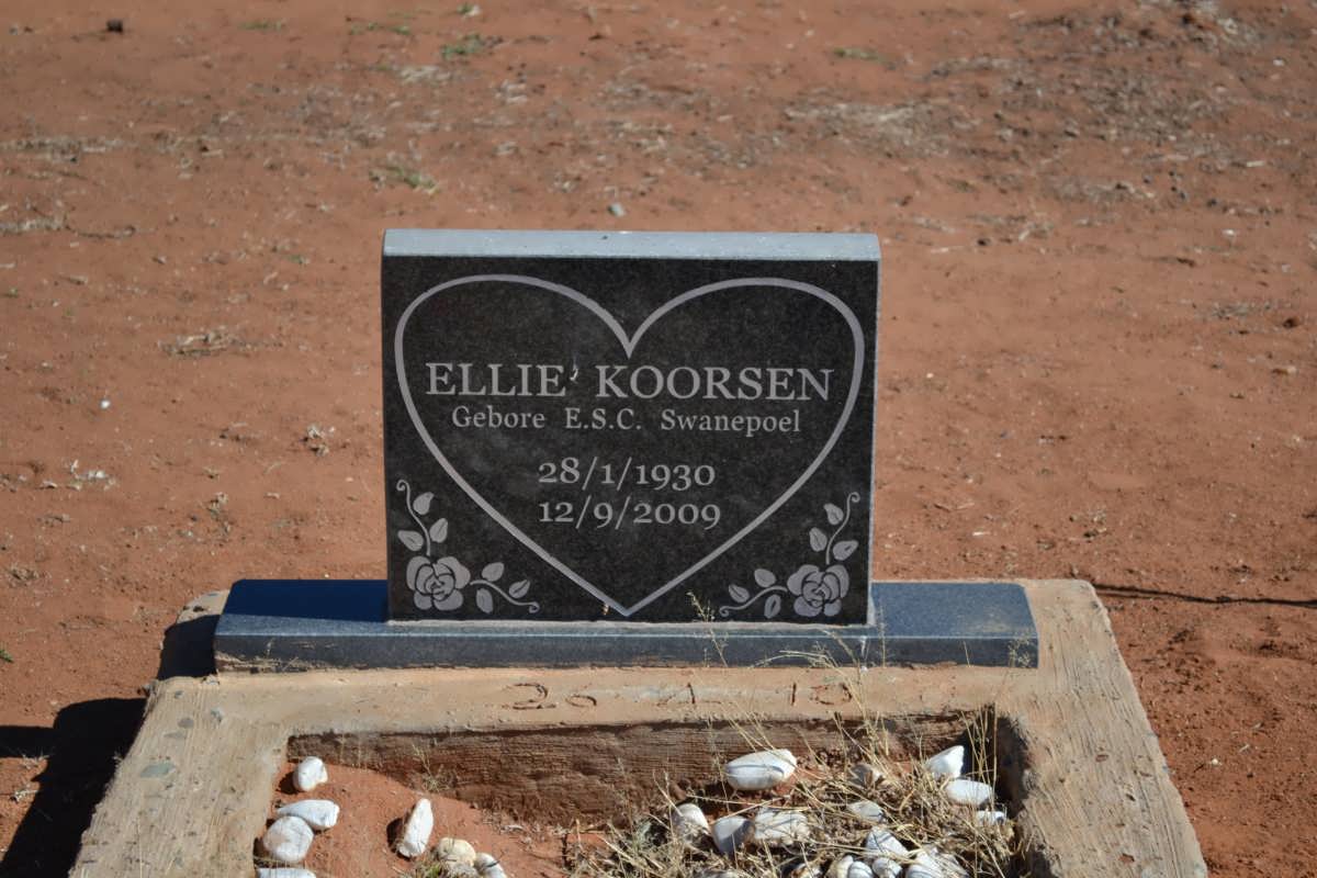 KOORSEN E.S.C. nee SWANEPOEL 1930-2009