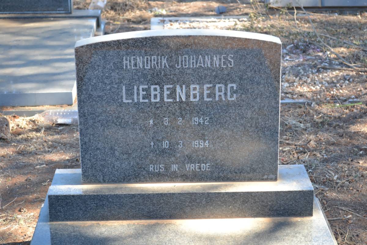 LIEBENBERG Hendrik Johannes 1942-1994