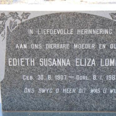 LOMBARD Edieth Susanna Eliza 1907-1982