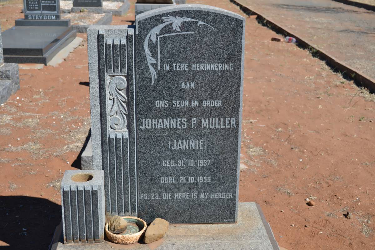 MULLER Johannes P. 1937-1959