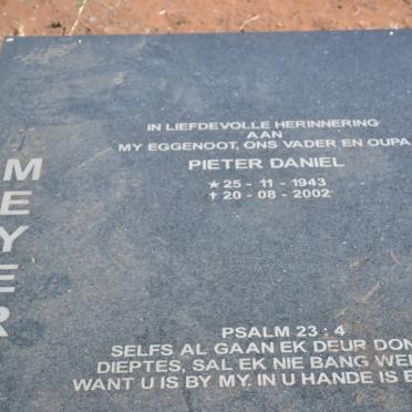 MEYER Pieter Daniel 1943-2002