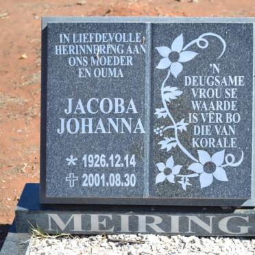MEIRING Jacoba Johanna 1926-2001