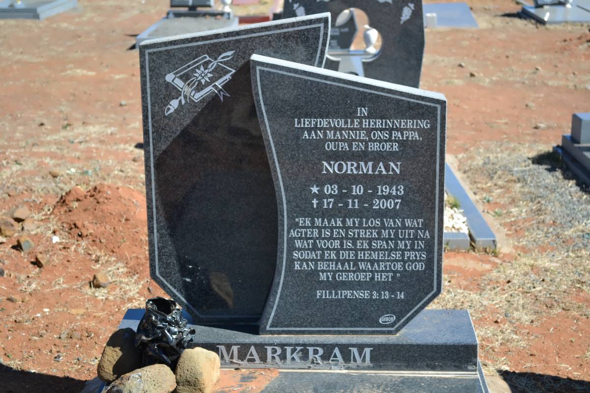 MARKRAM Norman 1943-2007