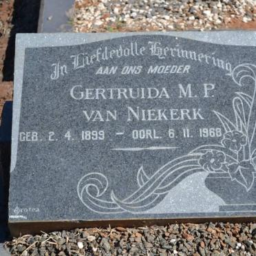 NIEKERK Gertruida M.P., van 1899-1968