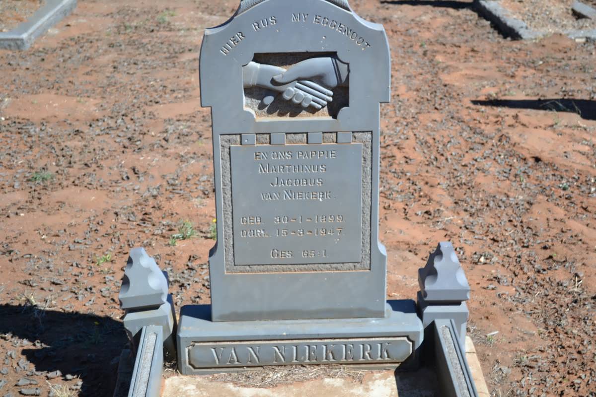 NIEKERK Marthinus Jacobus, van 1899-1947