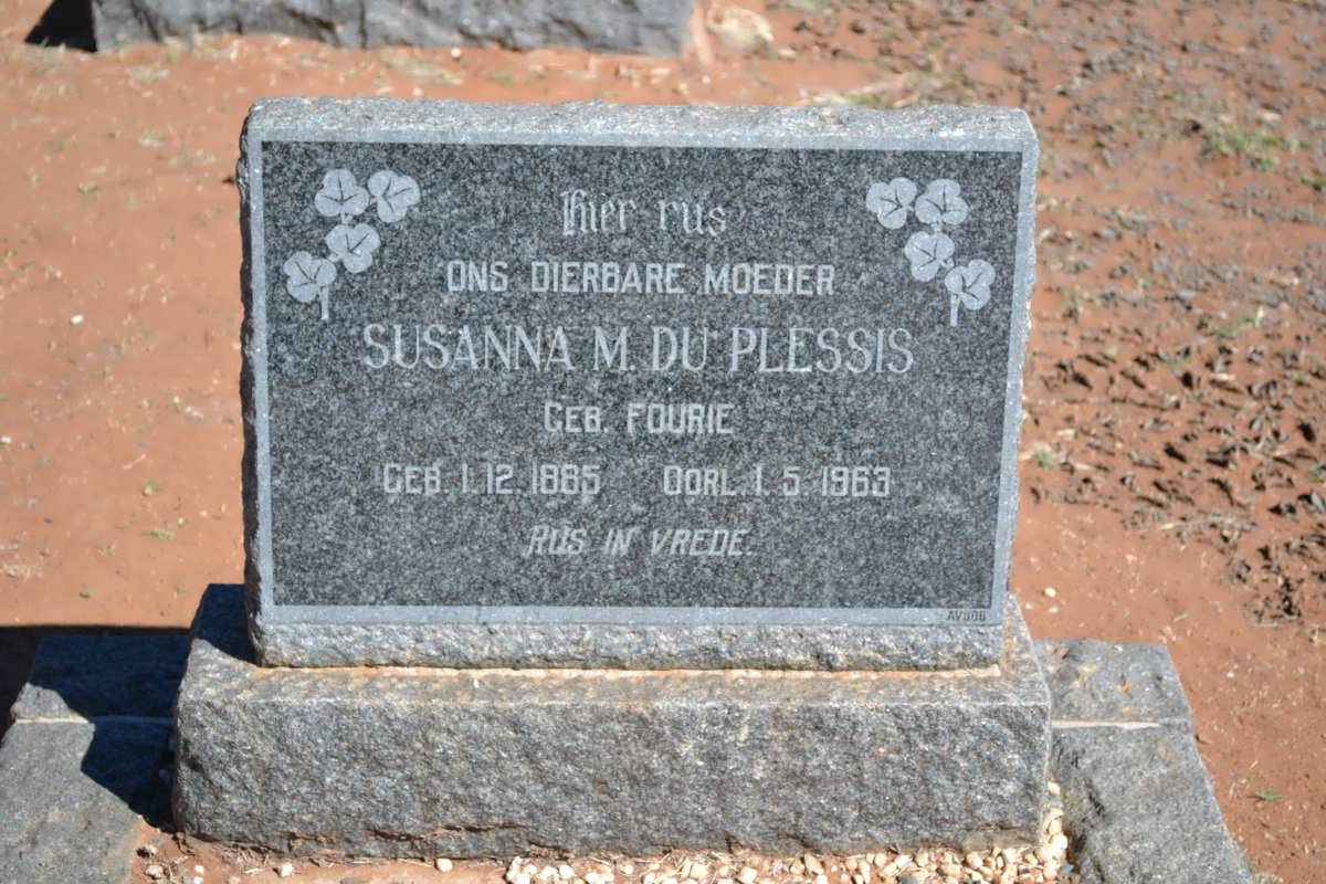 PLESSIS Susanna M., du nee FOURIE 1885-1963