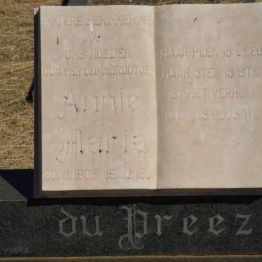 PREEZ Annie Maria, du 1906-1991