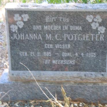 POTGIETER Johanna M.C. nee VISSER 1885-1965