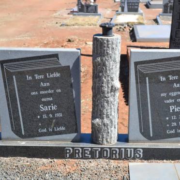 PRETORIUS Pieter 1927-2000 &amp; Sarie 1931-