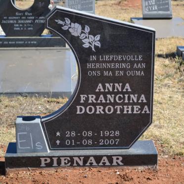 PIENAAR Anna Francina Dorothea nee ELS 1928-2007