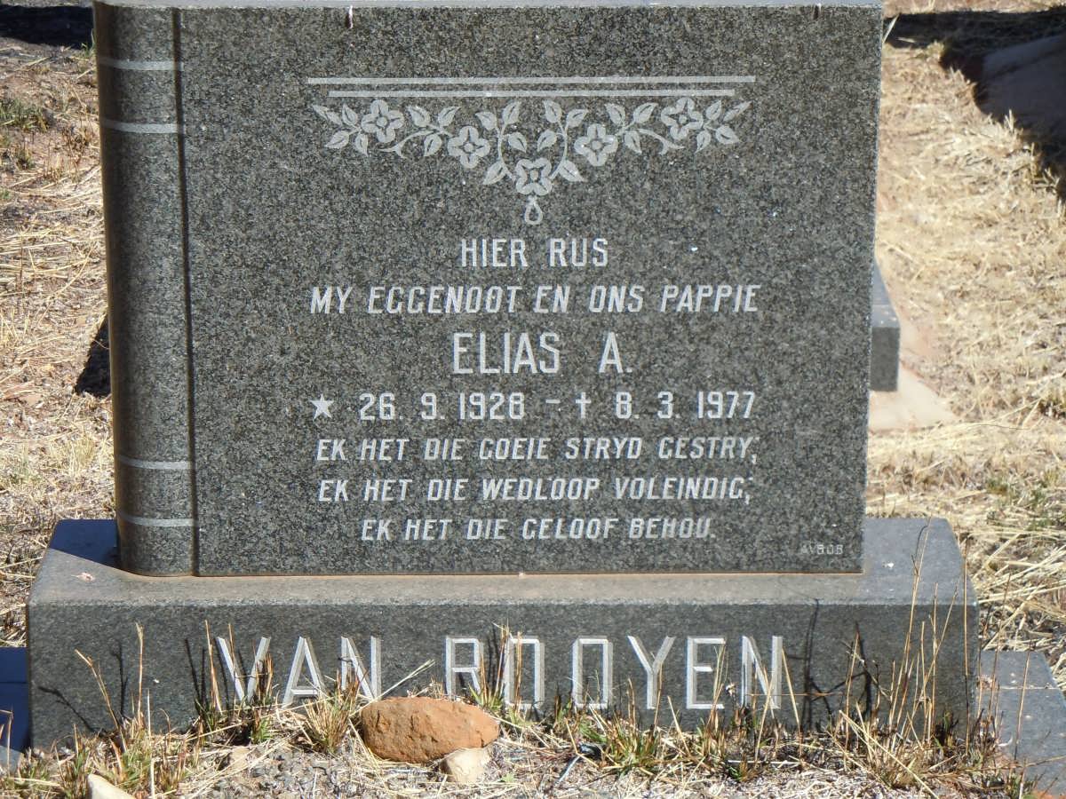 ROOYEN Elias A., van 1928-1977