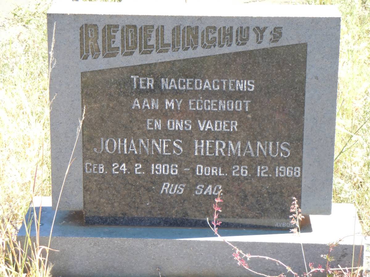 REDELINGHUYS Johannes Hermanus 1906-1968