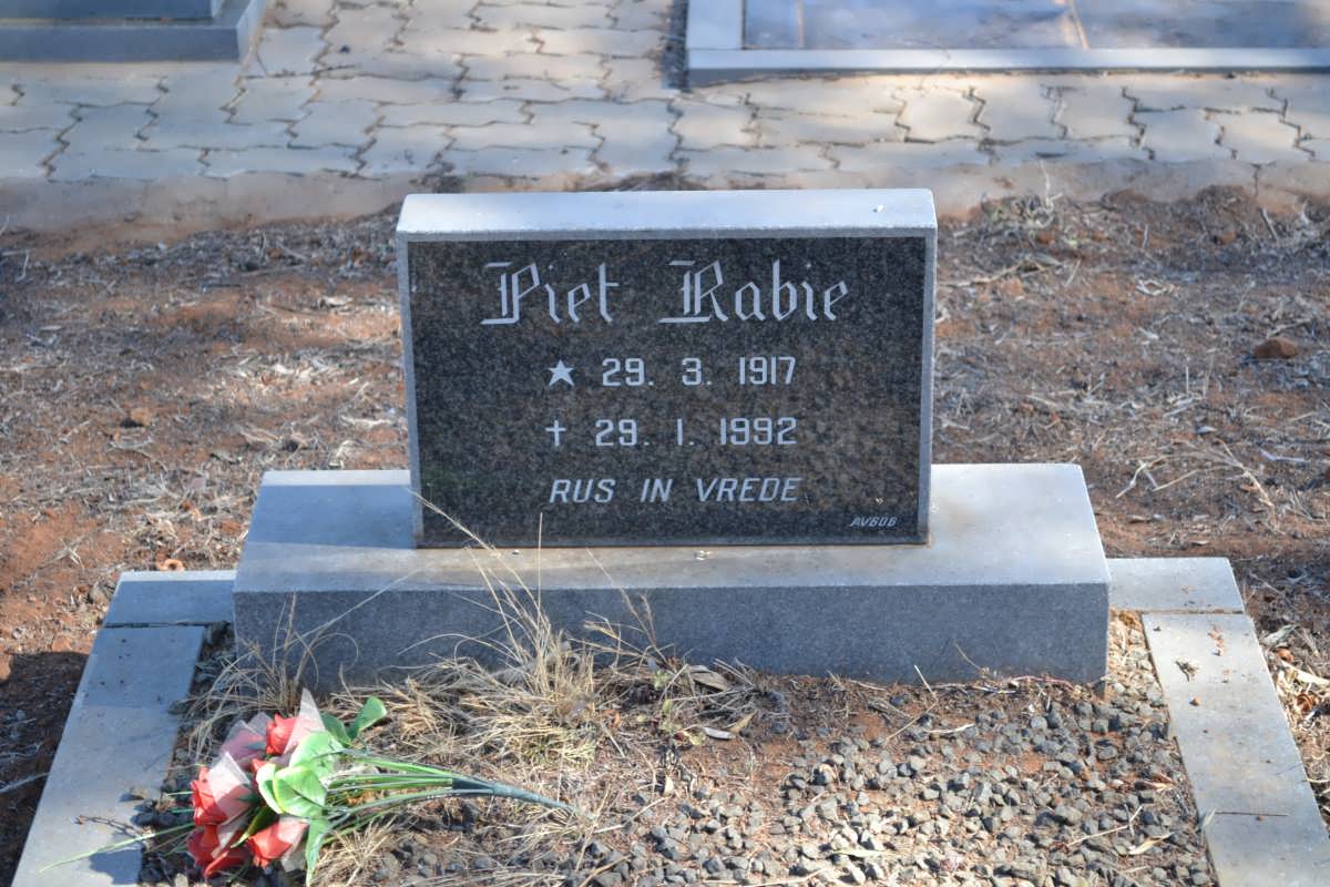 RABIE Piet 1917-1992