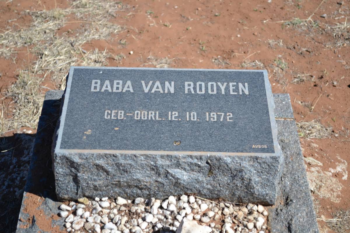 ROOYEN Baba, van 1972-1972