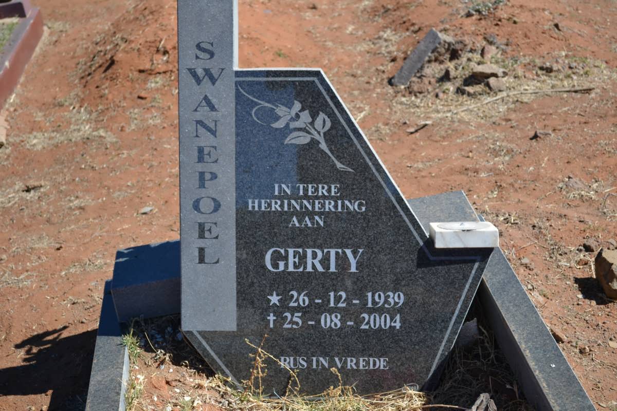 SWANEPOEL Gerty 1939-2004