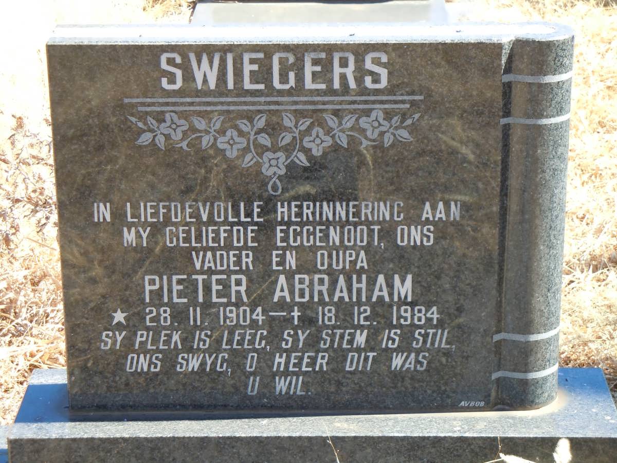 SWIEGERS Pieter Abraham 1904-1984