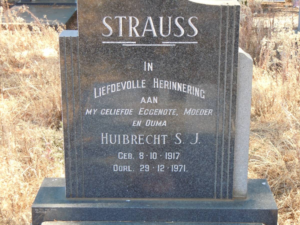 STRAUSS Huibrecht S.J. 1917-1971